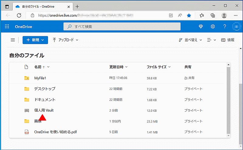 オンラインの個人用Vault